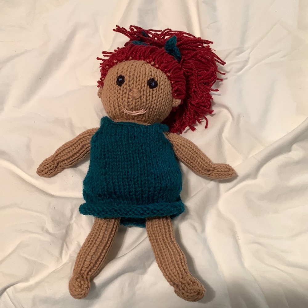 Knitted stuffed toy. Hand crafted.